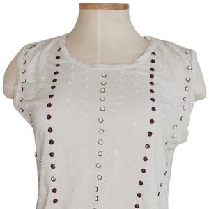 JCREW beaded gray tank